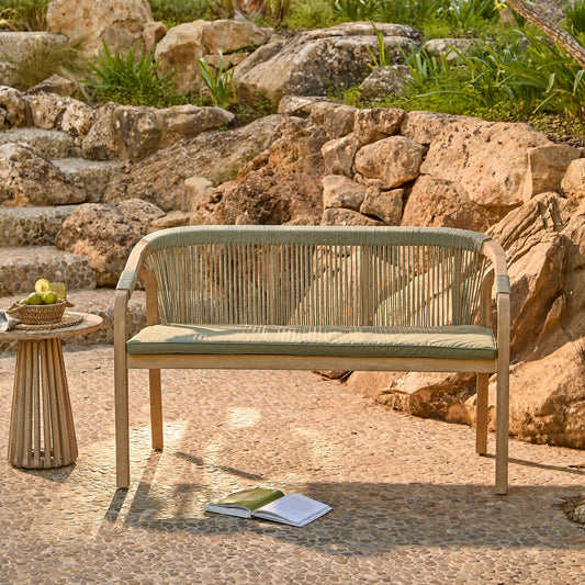 Shiro 130cm Garden Bench Cushion - Khaki - Laura James