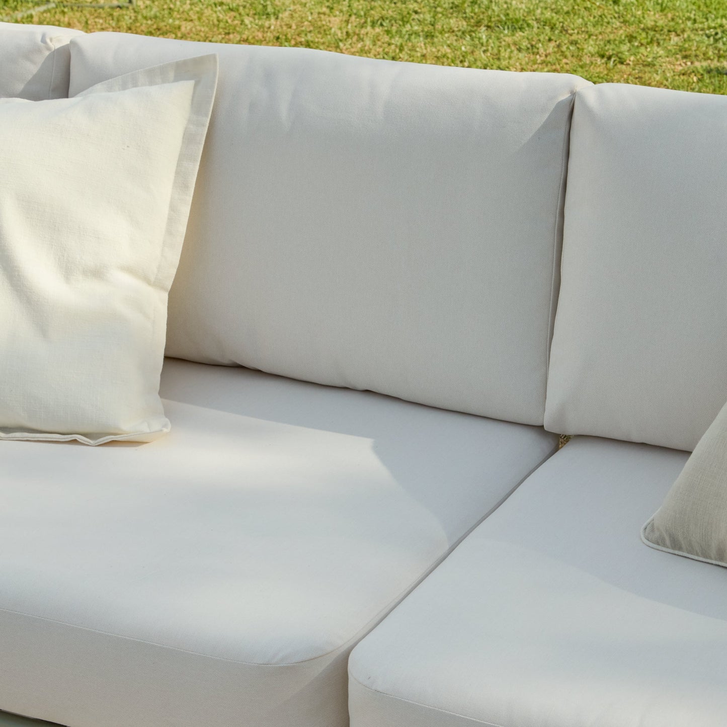 Wilder 8 Seater Metal Corner Sofa Set with Coffee Table - Olive Green - Laura James