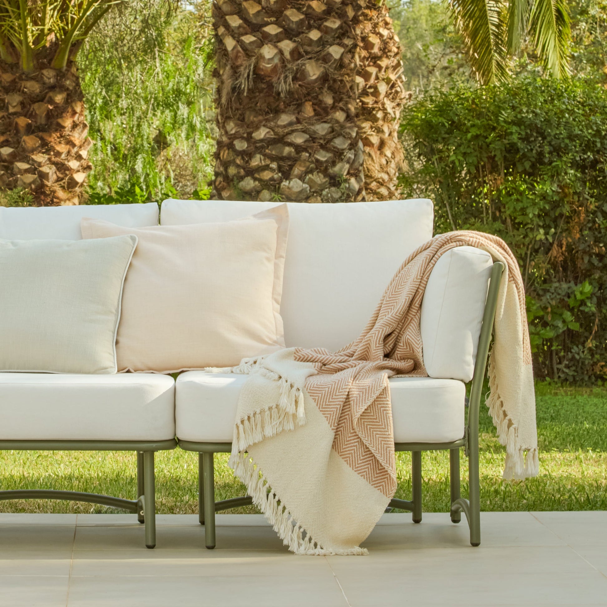 Wilder 2 Seater Garden Sofa - Olive Green - Laura James