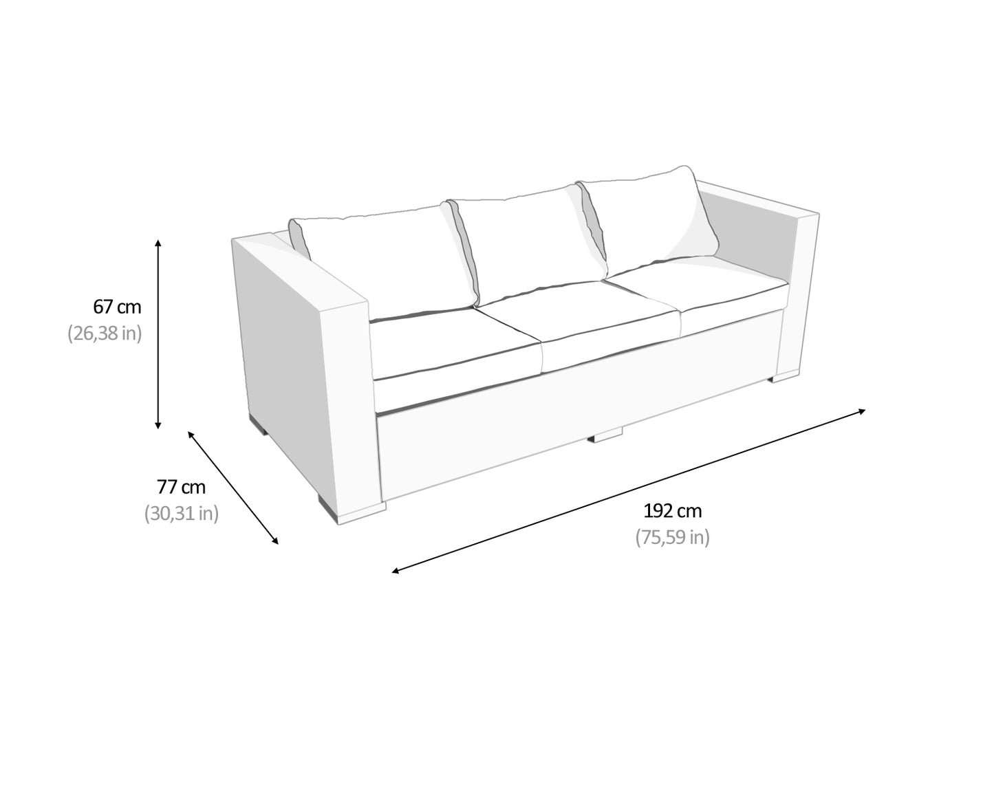 Ascot 5 Seater Rattan Garden Sofa Set in Chocolate and Cream