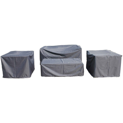 Ascot 4 Seater Rattan Garden Sofa Set in Chocolate and Cream