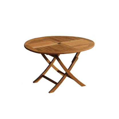 Ashby 4 Seater Wooden Round Folding Dining Table - 100cm - Laura James