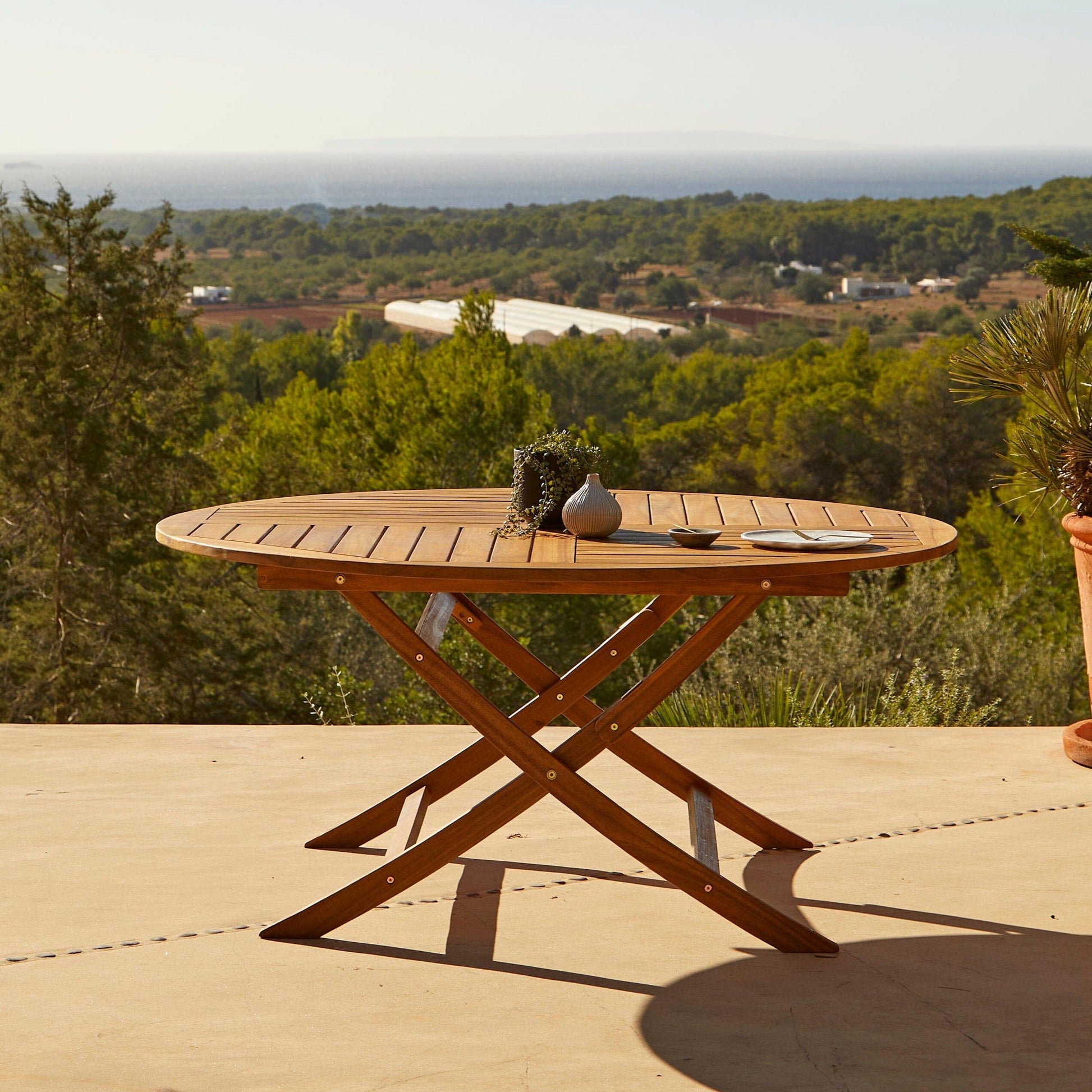Ashby 6 Seater Round Wooden Dining Table - Laura James