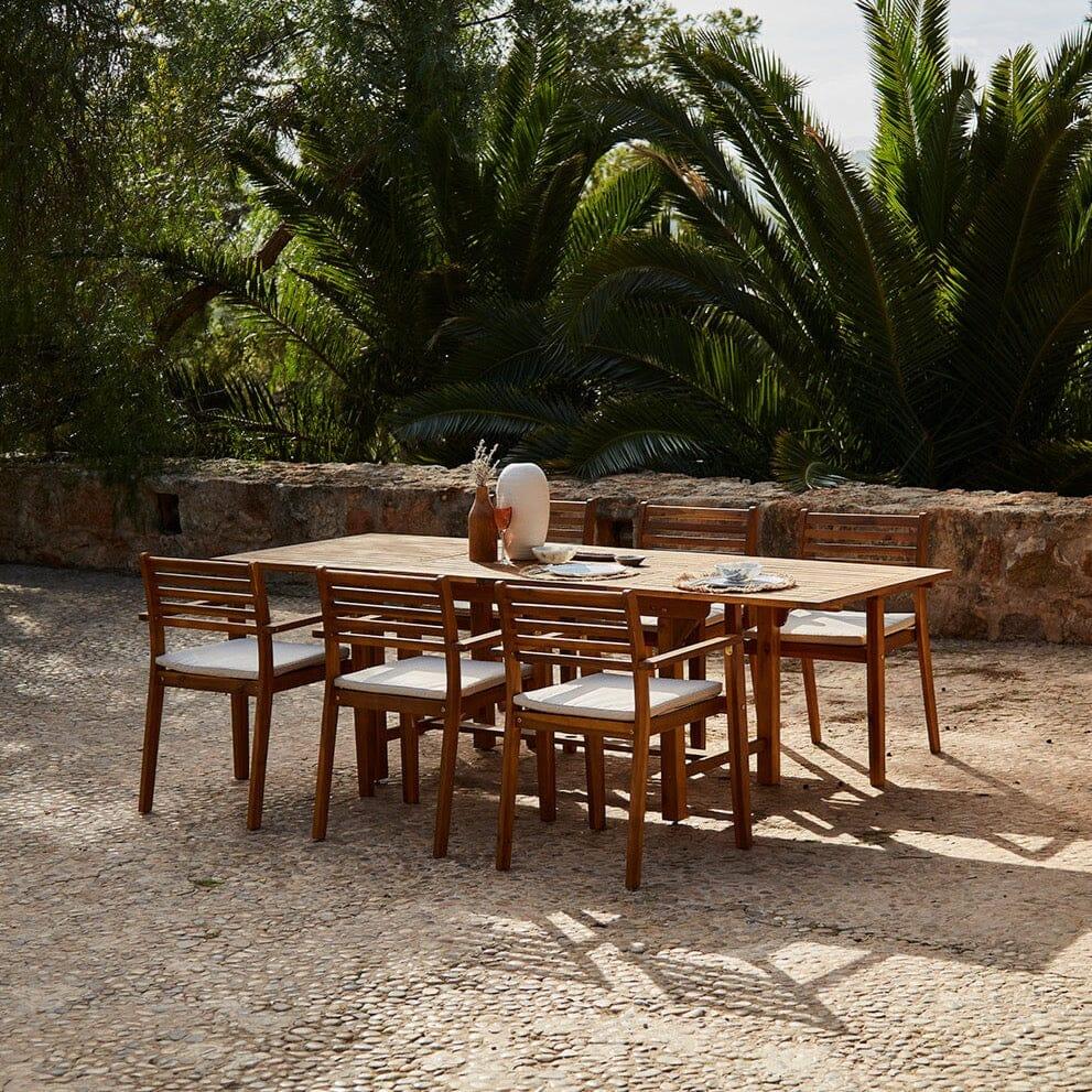 Aspen 6 Seater Wooden Extendable Garden Dining Set