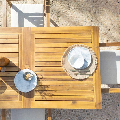 Aspen 4 Seater Wooden Extendable Garden Dining Set with Cushions