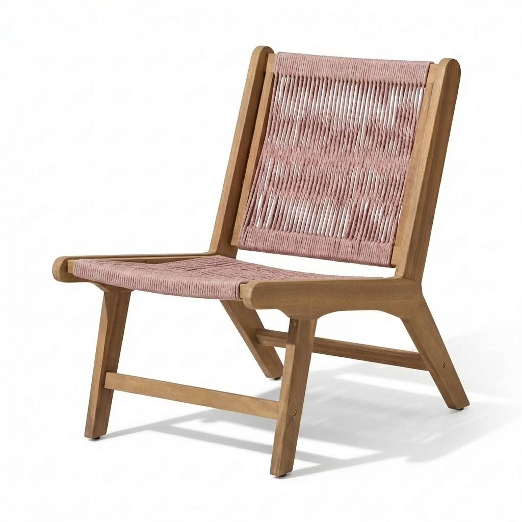 Seren Pink Rope Occasional Garden Chair - Laura James