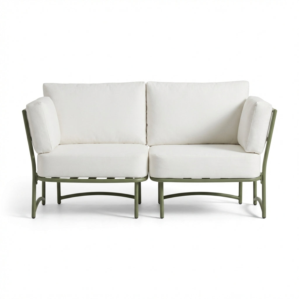 Wilder 2 Seater Garden Sofa - Olive Green - Laura James