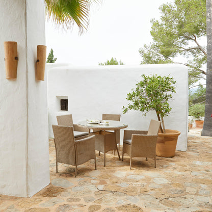 Kemble 4 Seater Dining Set - Natural Brown - Laura James