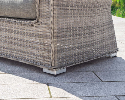 Lisbon 3 Seater Rattan Garden Sofa Set in Grey