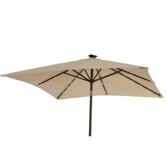 Premium LED 2x2m Square Parasol - Laura James