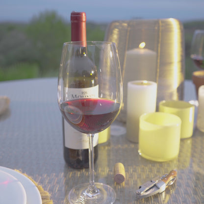 Kemble 4 Seater Rattan Round Garden Dining Table & Chair Set - Natural Brown