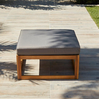 Rowan 3 Seater Wooden Garden Sofa Set With Footstool and Coffee Table - Laura James