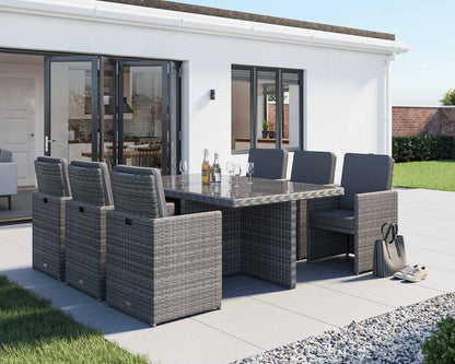 Barcelona 6 Seater Cube Set in Grey