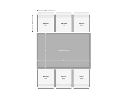 Barcelona 6 Seater Cube Set in Grey
