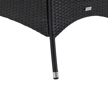 Cambridge 6 Chairs and Rectangular Dining Table Set in Black and Vanilla