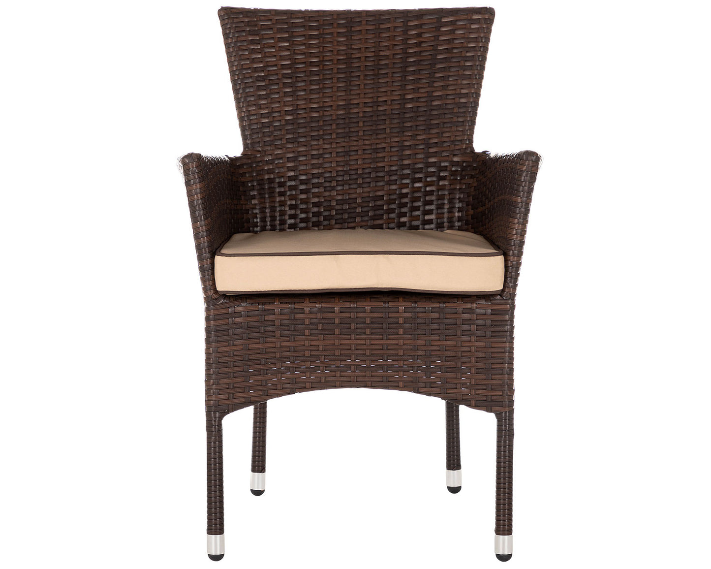 Cambridge 4 Stackable Chairs and Square Dining Table in Chocolate and Cream