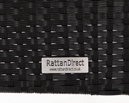 Cambridge Rattan Garden Bistro Round Set in Black and Vanilla