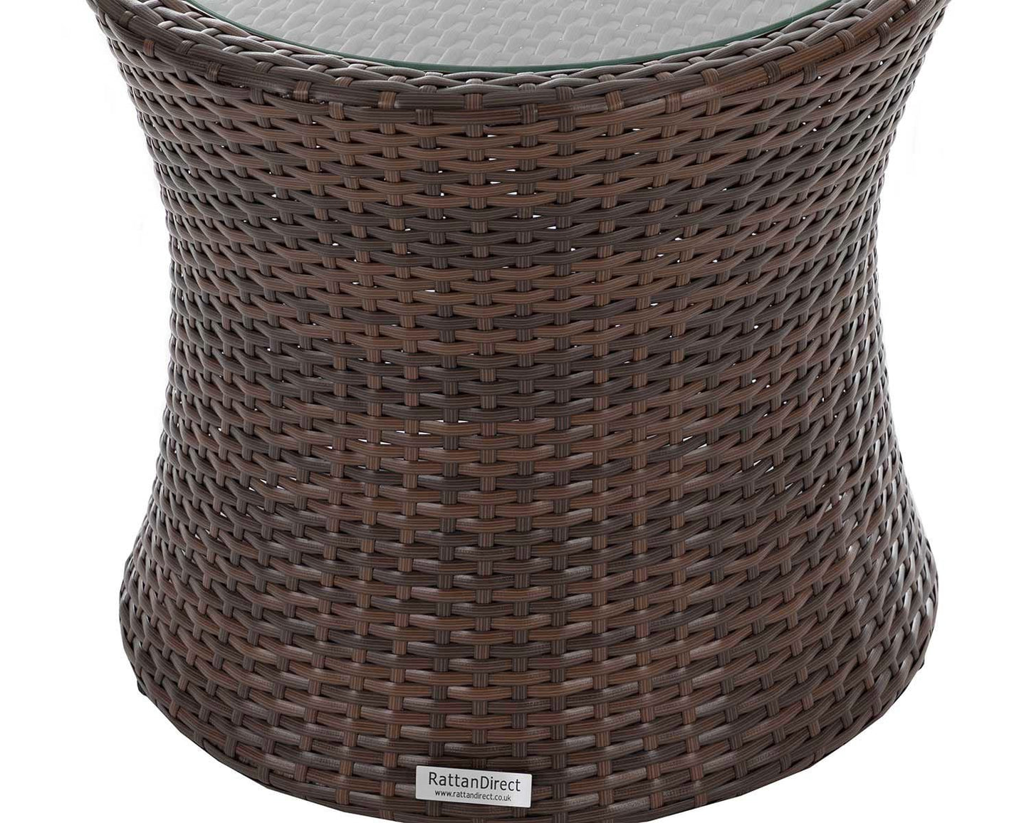 Cambridge Rattan Garden Bistro Round Set in Chocolate and Cream