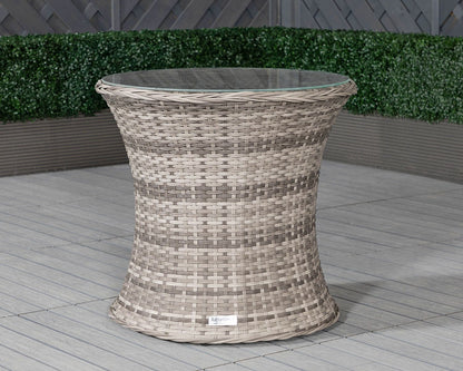 Cambridge Rattan Garden Bistro Round Set in Grey