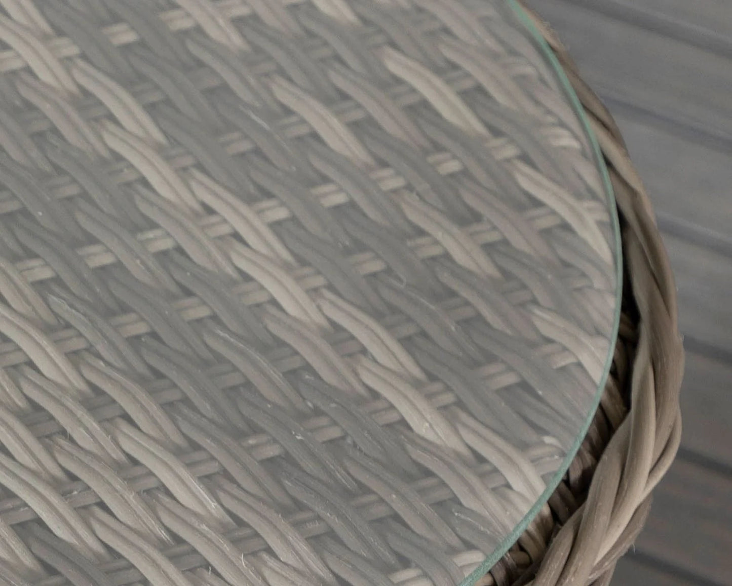 Cambridge Rattan Garden Bistro Round Set in Grey