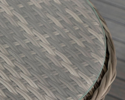 Cambridge Rattan Garden Bistro Round Set in Grey