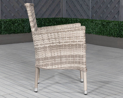 Cambridge Rattan Garden Bistro Round Set in Grey