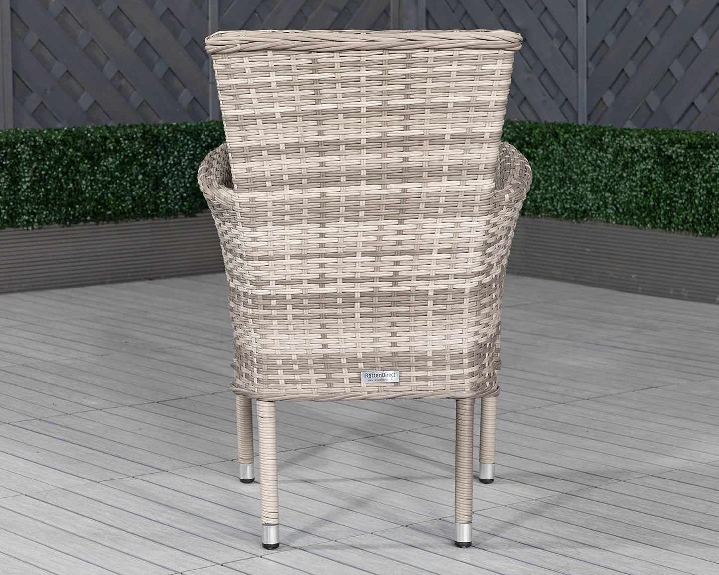 Cambridge Rattan Garden Bistro Square Set in Grey