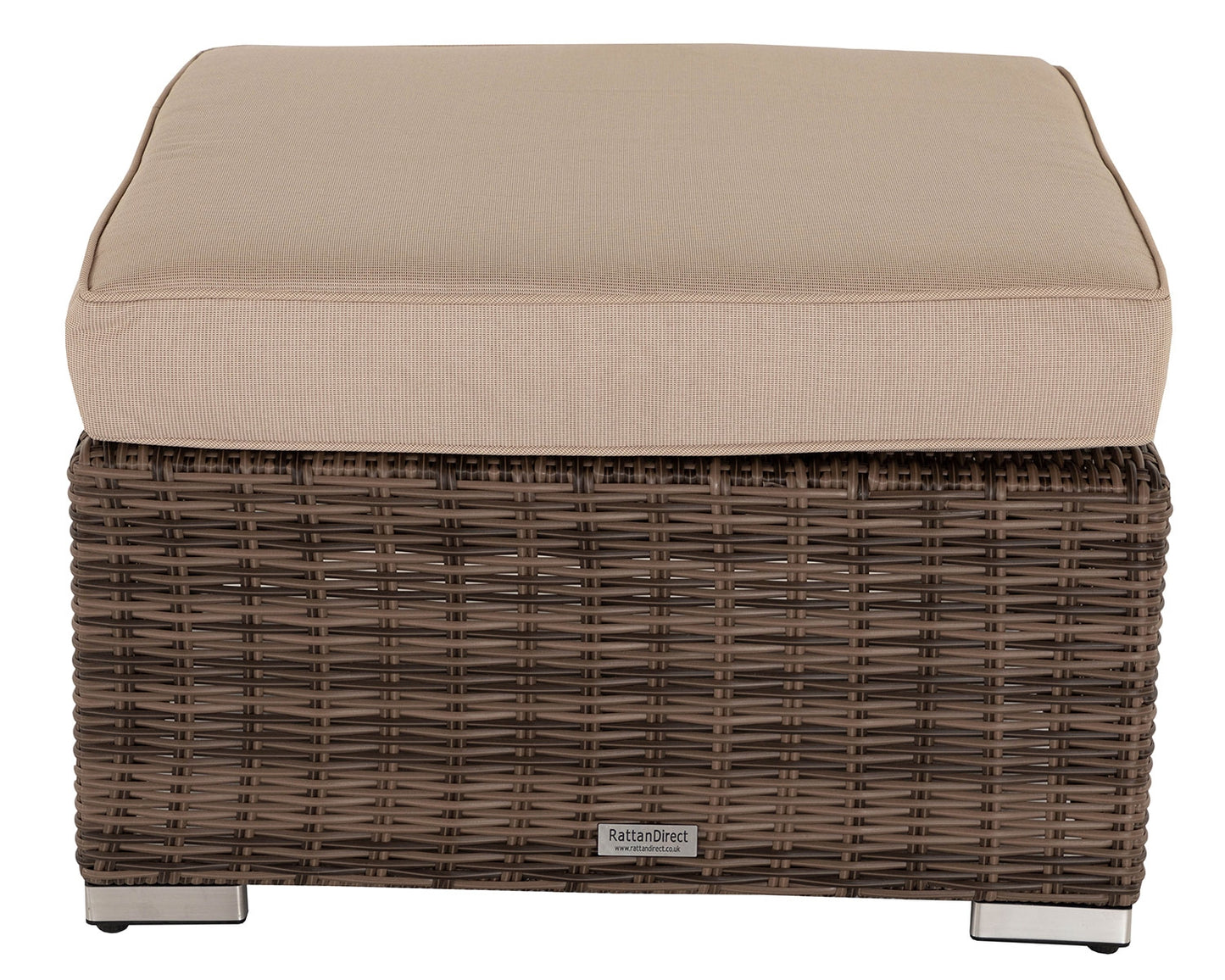 Florida 6 Piece Rattan Garden Corner Sofa Set in Premium Truffle Brown and Champagne