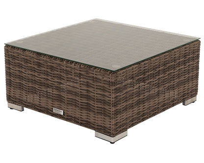 Florida 6 Piece Rattan Garden Corner Sofa Set in Premium Truffle Brown and Champagne