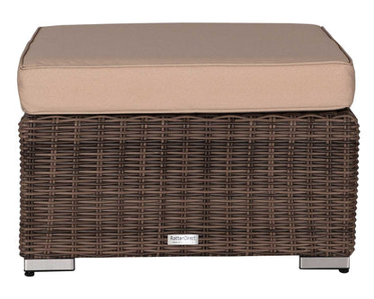 Florida 4 Piece Rattan Garden Corner Sofa Set in Premium Truffle Brown and Champagne