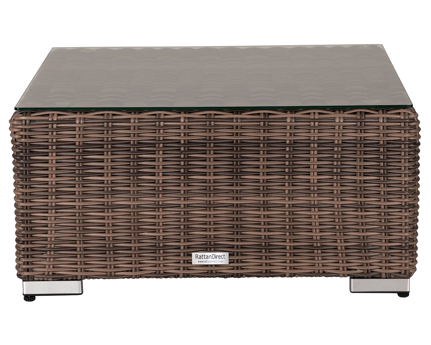 Florida 4 Piece Rattan Garden Corner Sofa Set in Premium Truffle Brown and Champagne