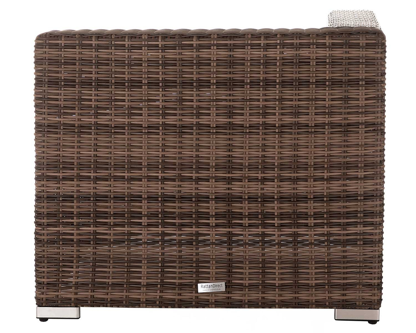 Florida 4 Piece Rattan Garden Corner Sofa Set in Premium Truffle Brown and Champagne