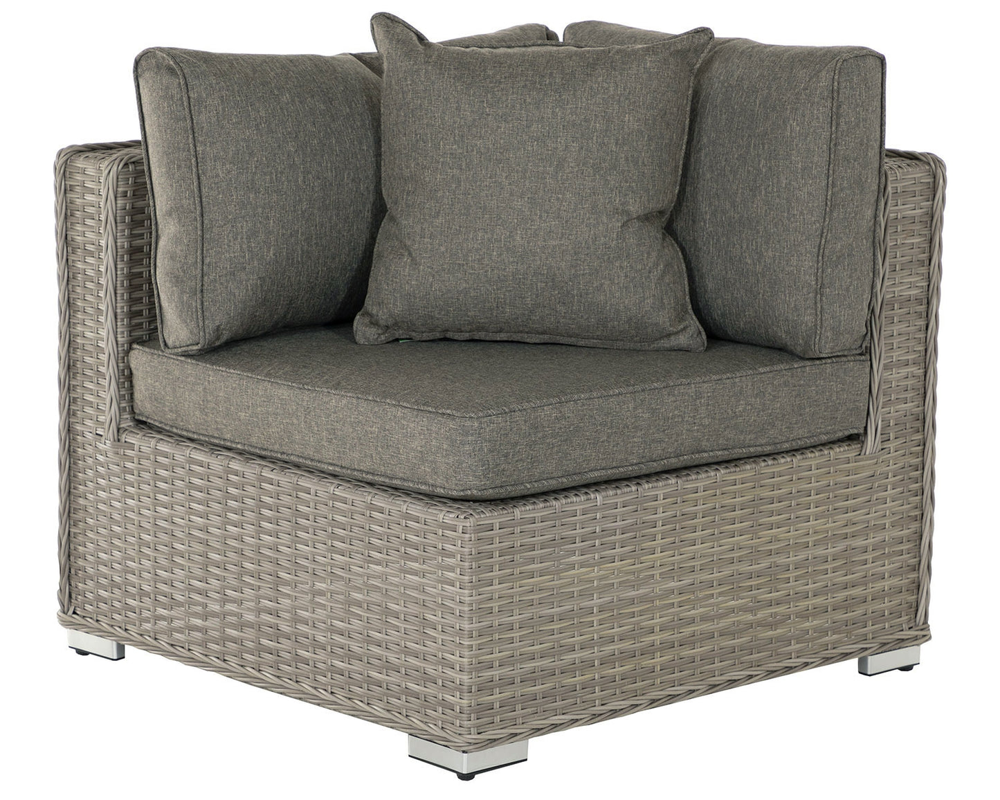 Florida 4 Piece Rattan Garden Corner Sofa Set in Grey