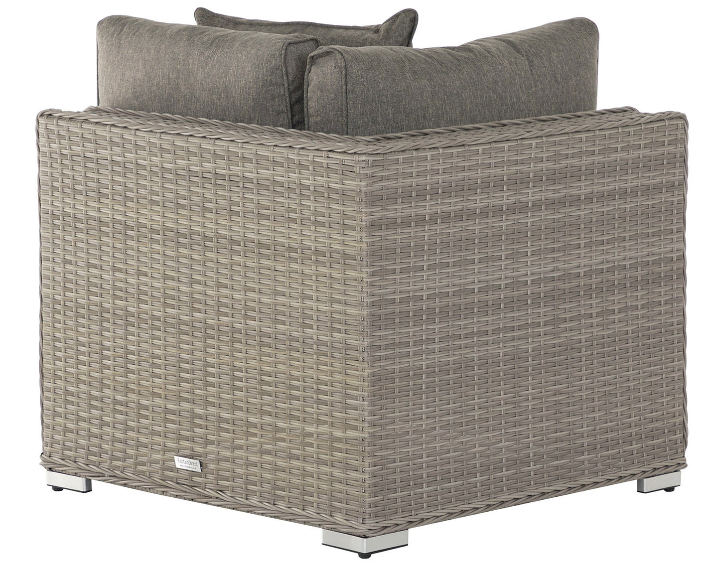 Florida 4 Piece Rattan Garden Corner Sofa Set in Grey