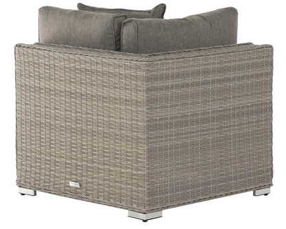 Florida 4 Piece Rattan Garden Corner Sofa Set in Grey