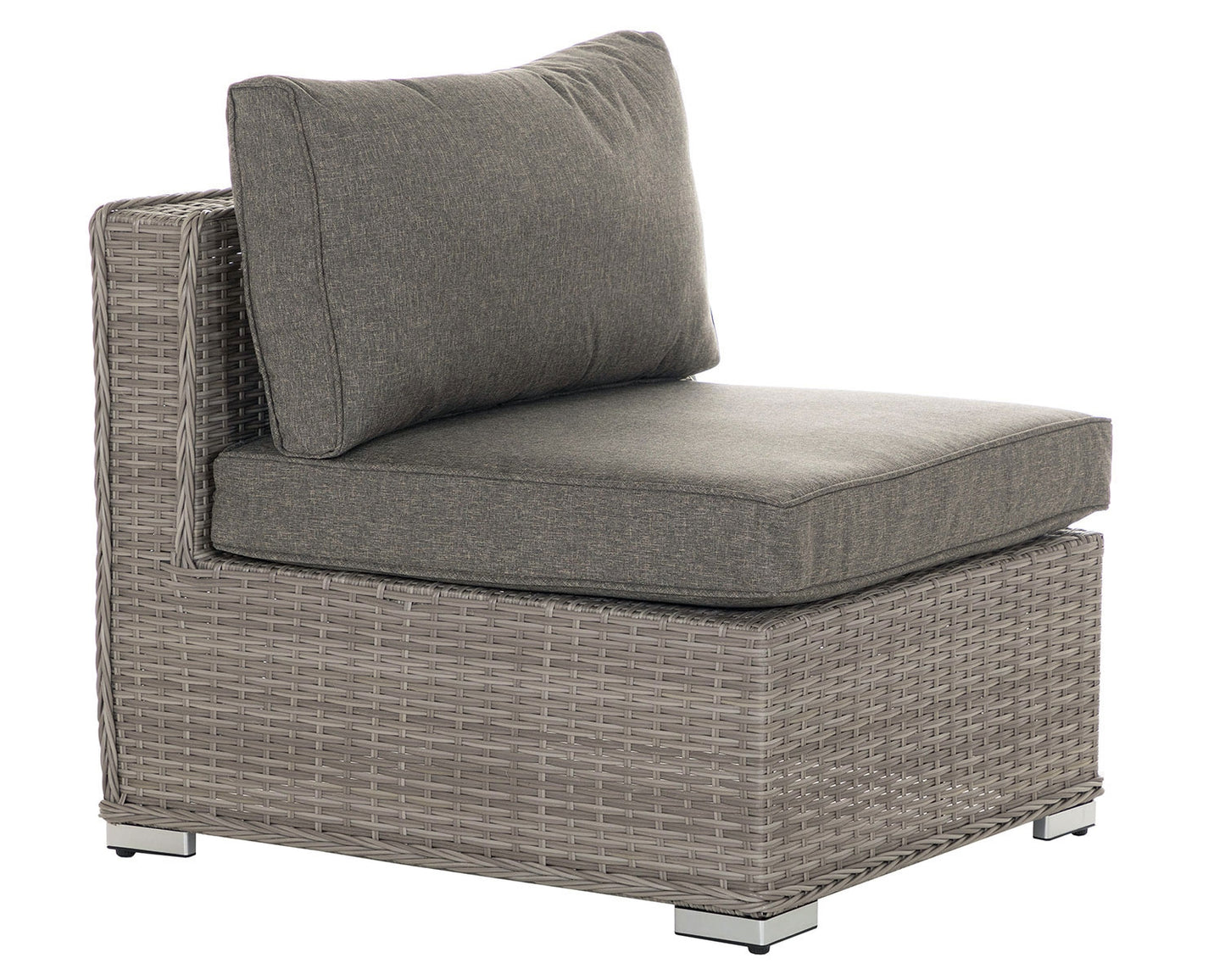 Florida 4 Piece Rattan Garden Corner Sofa Set in Grey