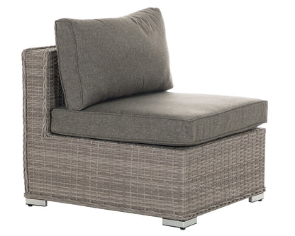 Florida 4 Piece Rattan Garden Corner Sofa Set in Grey