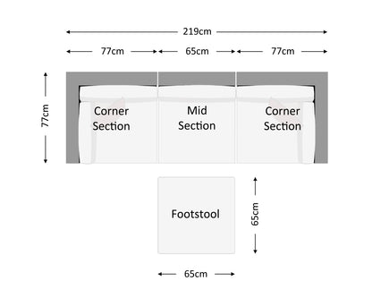 Florida 4 Piece Rattan Garden Corner Sofa Set in Grey