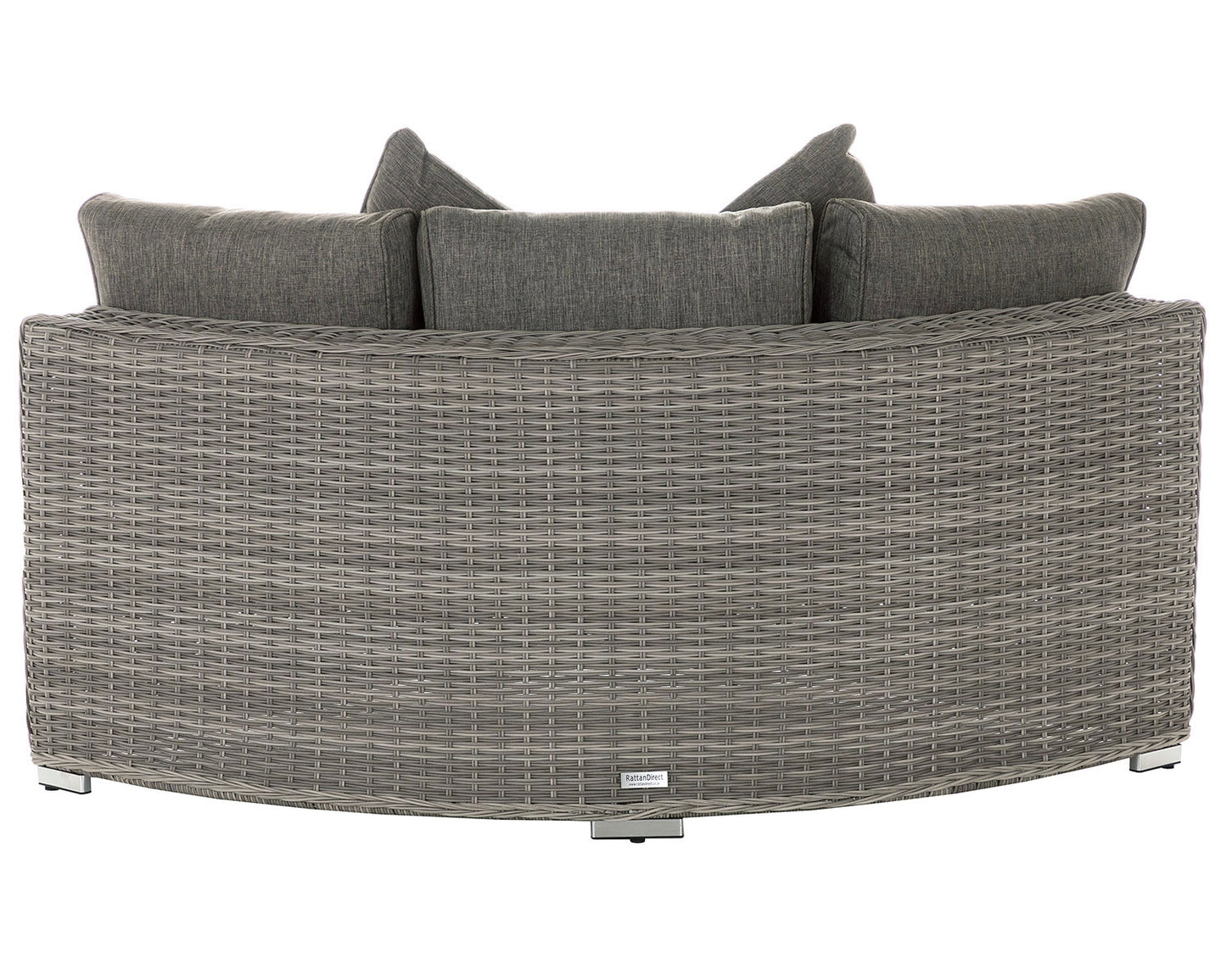 Florida 6 Piece Angled Rattan Garden Corner Sofa Set in Grey