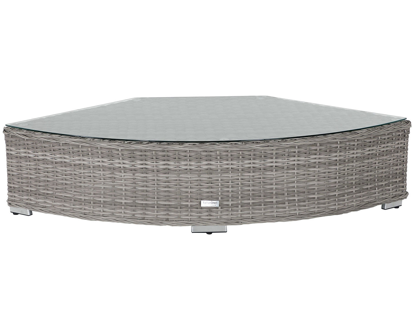 Florida 6 Piece Angled Rattan Garden Corner Sofa Set in Grey