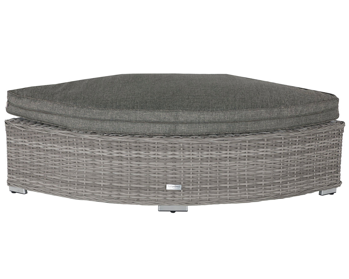 Florida 6 Piece Angled Rattan Garden Corner Sofa Set in Grey