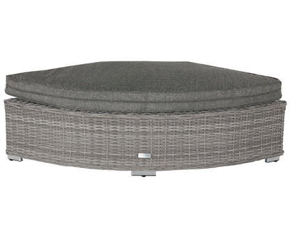 Florida 6 Piece Angled Rattan Garden Corner Sofa Set in Grey