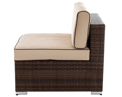 Florida Rattan Garden Bistro Set in Chocolate and Cream