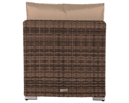 Florida Bistro Set with Small Square side Table - Premium Truffle Brown and Champagne