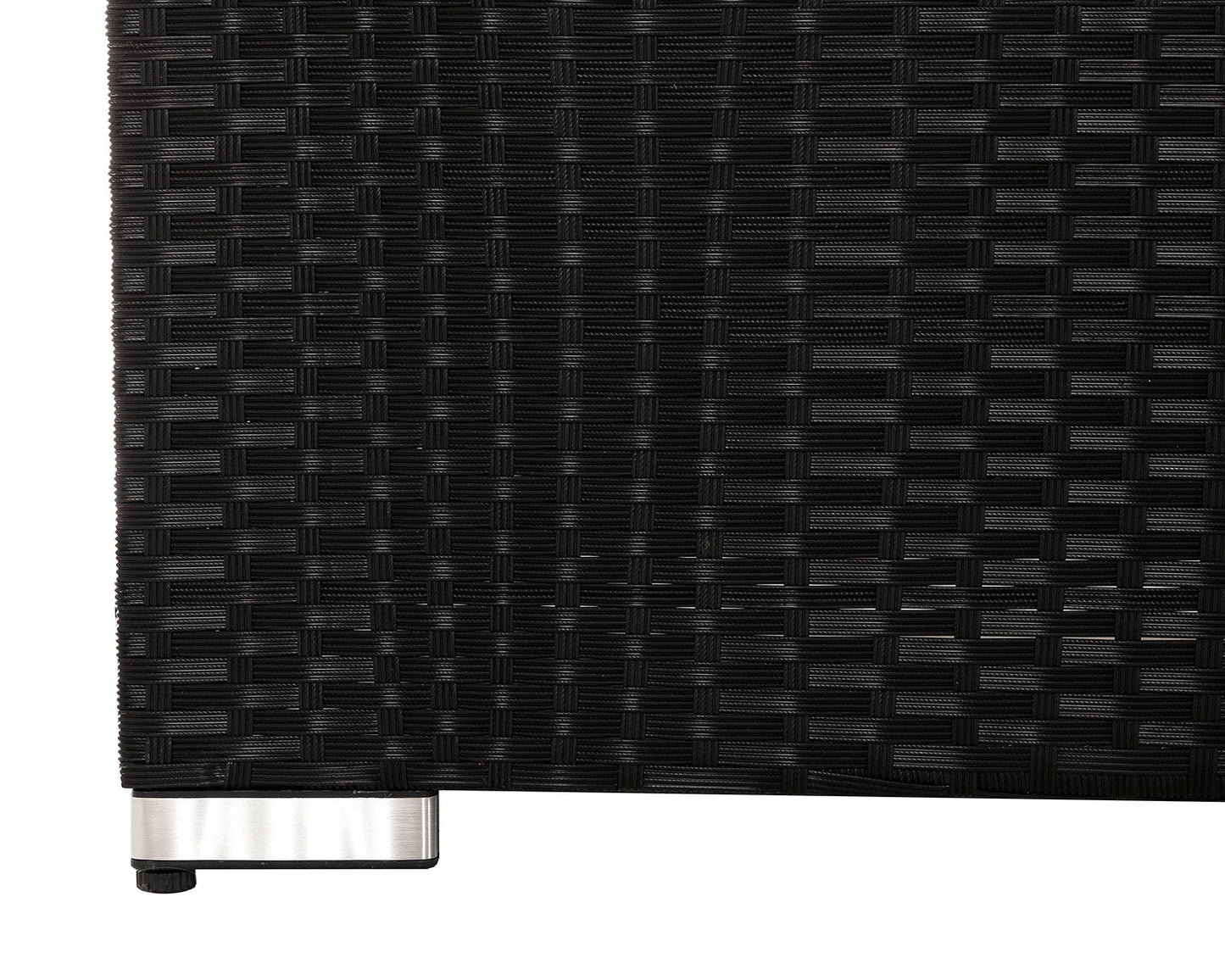 Monaco Rattan Garden Day Bed Sofa Set in Black and Vanilla