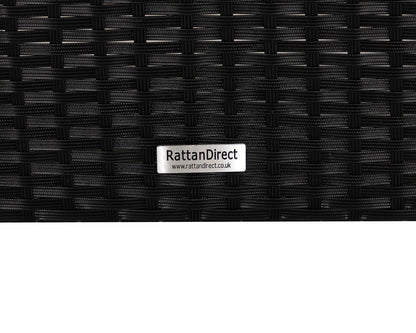 Monaco Rattan Garden Day Bed Sofa Set in Black and Vanilla