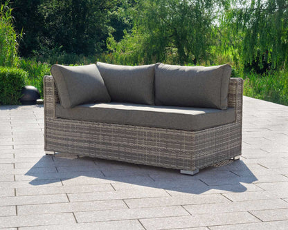 Monaco Rattan Garden Day Bed Sofa Set in Grey