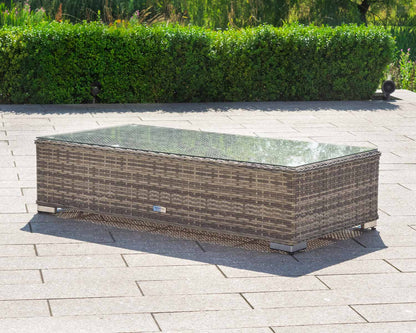 Monaco Rattan Garden Day Bed Sofa Set in Grey