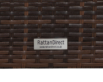 Monaco Rattan Garden Lefthand Corner Sofa Set in Chocolate and Cream