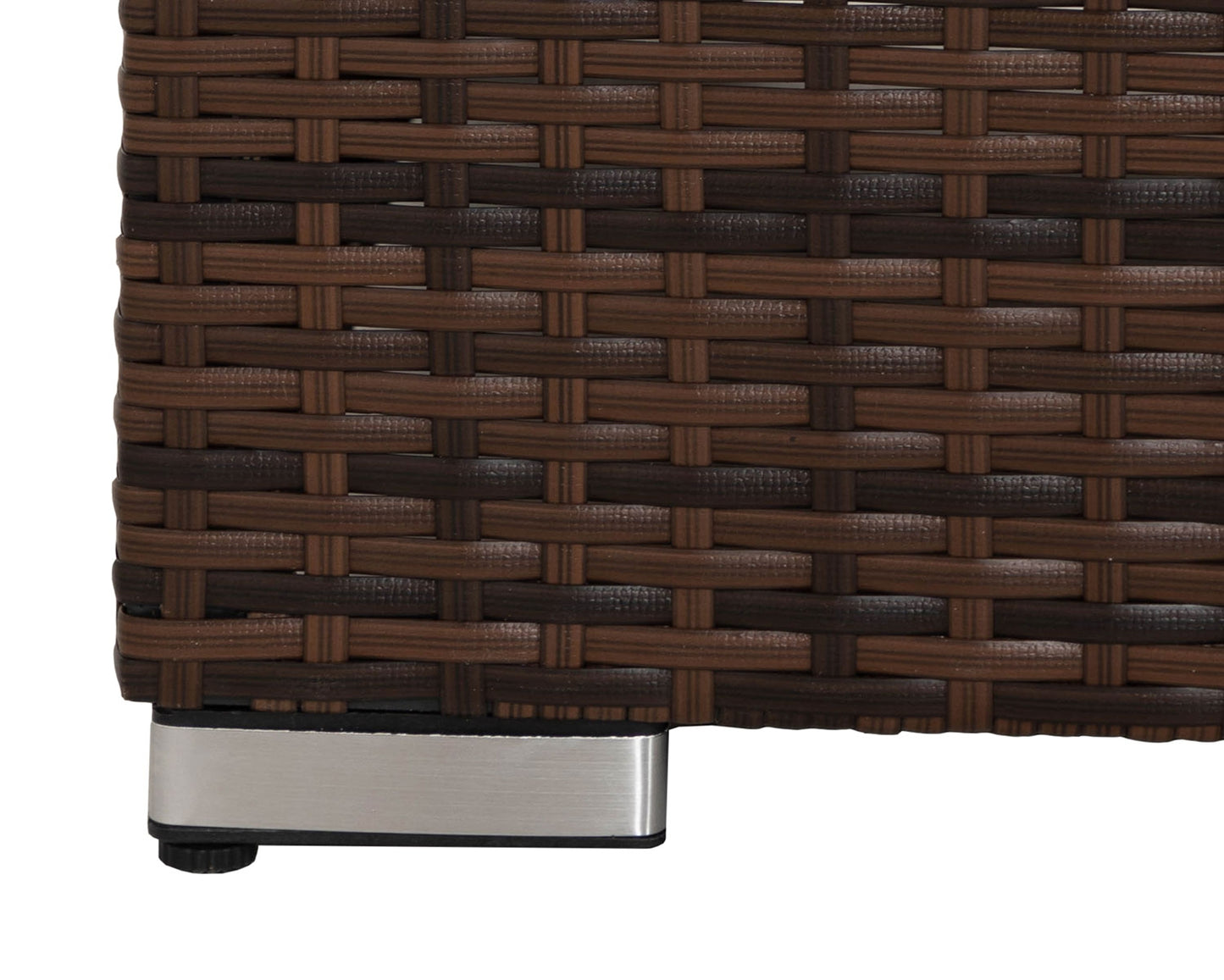 Monaco Rattan Garden Lefthand Corner Sofa Set in Chocolate and Cream